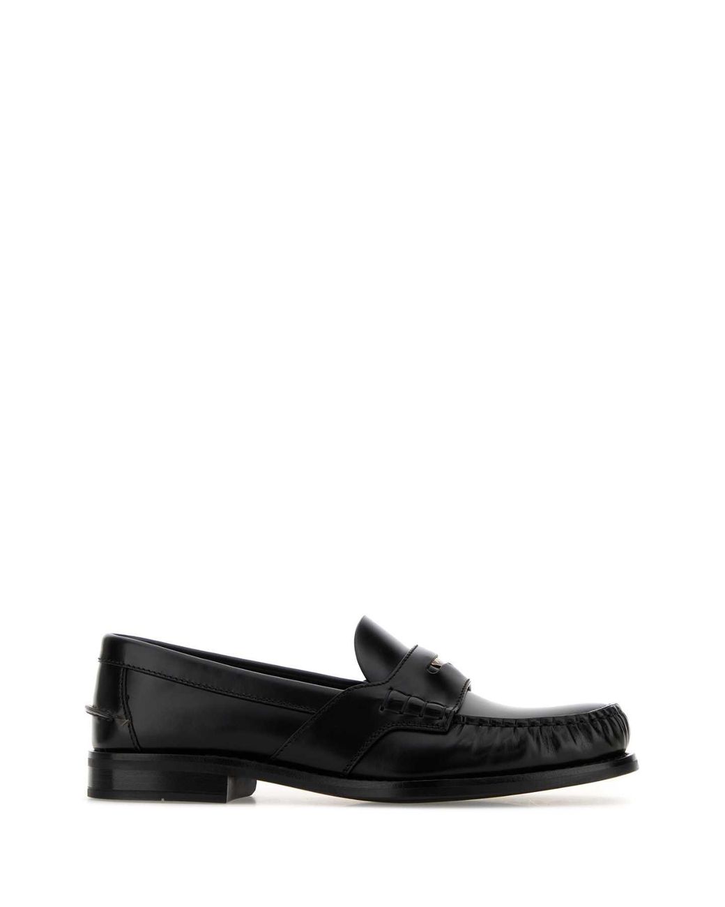 Prada Black Leather Loafers