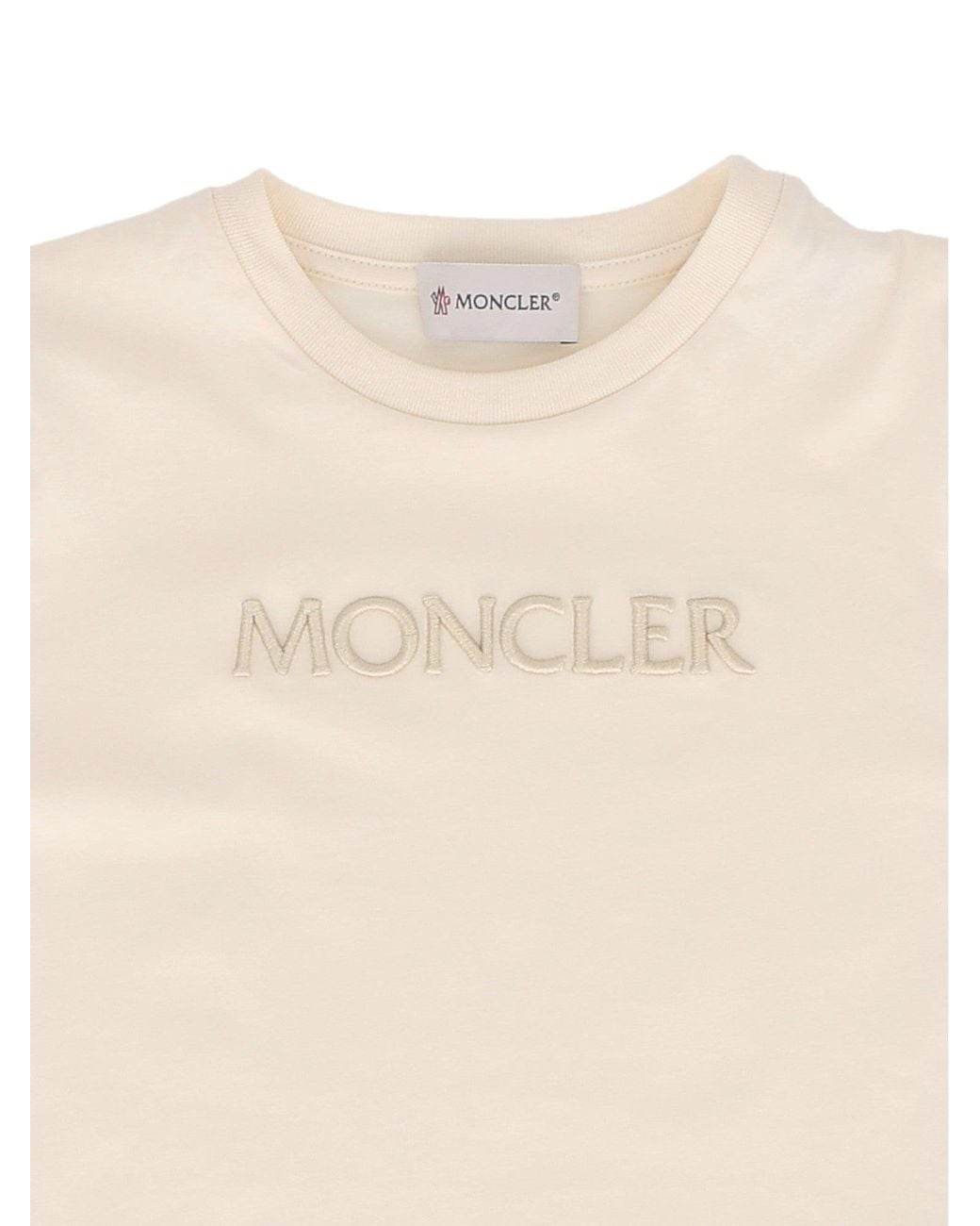 Moncler Natural Cream Ss T Shirt