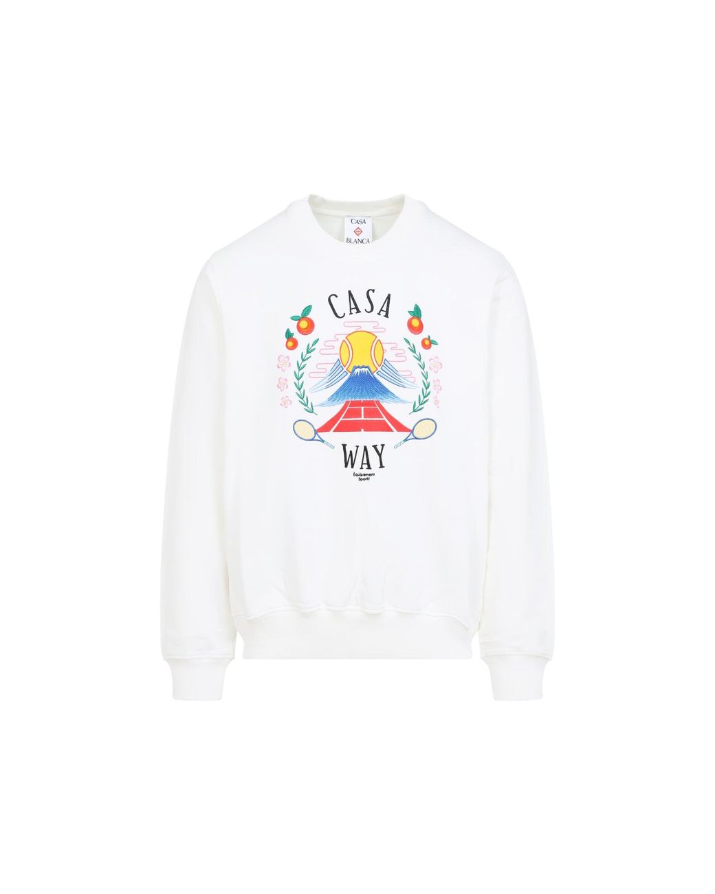 Casablanca White Organic Cotton Casa Way Sweatshirt
