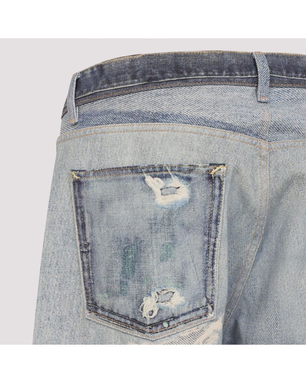 Our Legacy Blue Relaxed Distressed Jeans for men