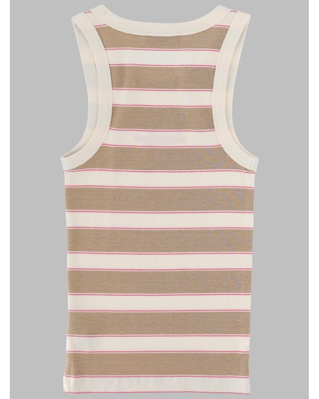 Mc2 Saint Barth Natural Tank Top "Ada" Con Logo