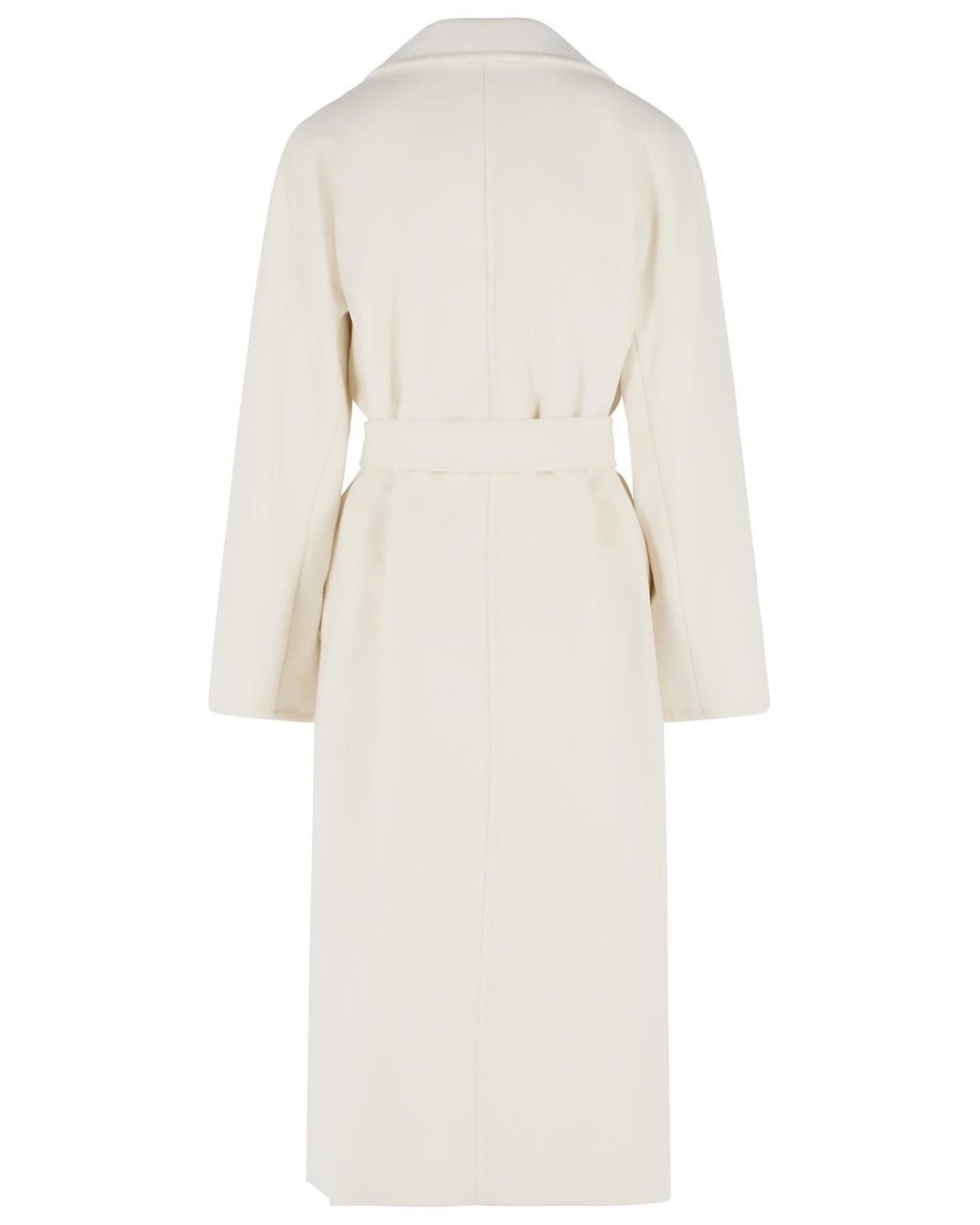 Max Mara White Madame' Virgin Wool And Cashmere Coat