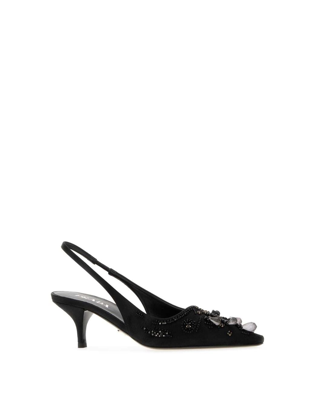 Prada Black Embellished Pumps