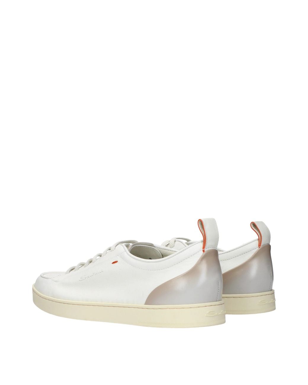 Santoni White Sneakers Monte Carlo With Skin