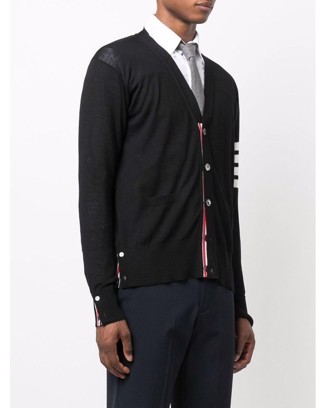 Thom Browne Intarsia Vest in het Black voor heren