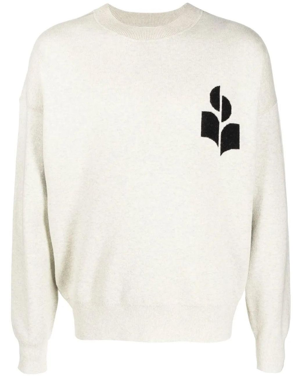Suéter de algodón de lana Isabel Marant de hombre de color White
