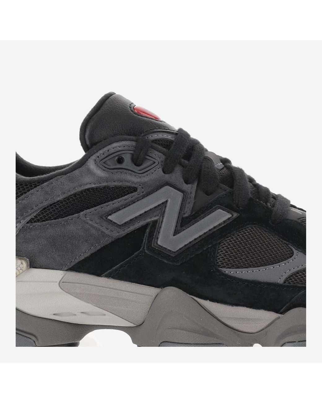 New Balance Black Sneakers 9060-Pigskin Pigskin/Mesh Trainers