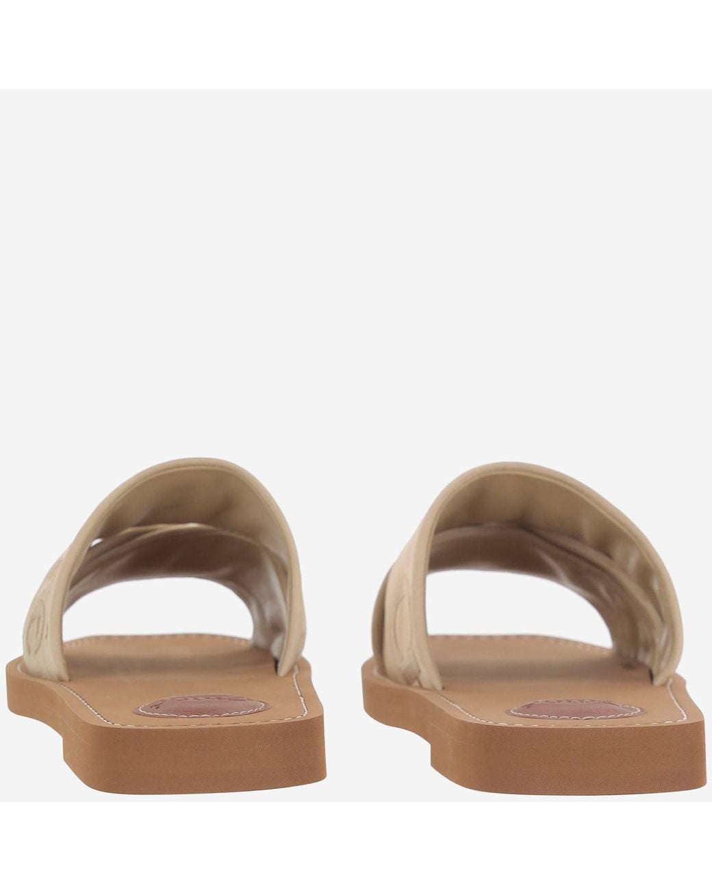 Chloé Natural Woody Flat Sandals