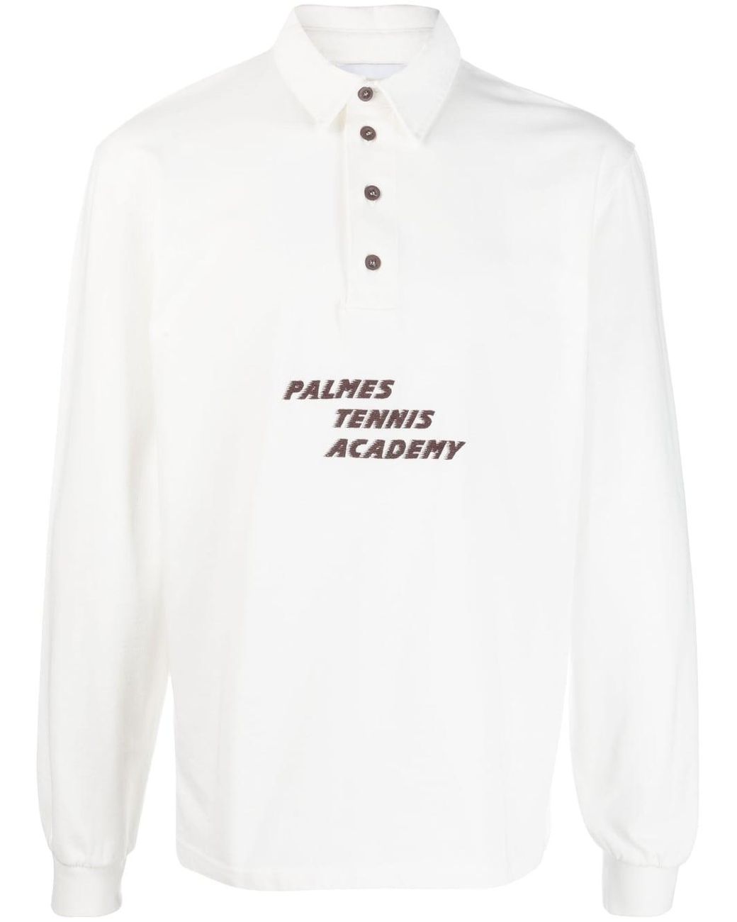 Palmes White Organic Cotton Long Sleeve Shirt