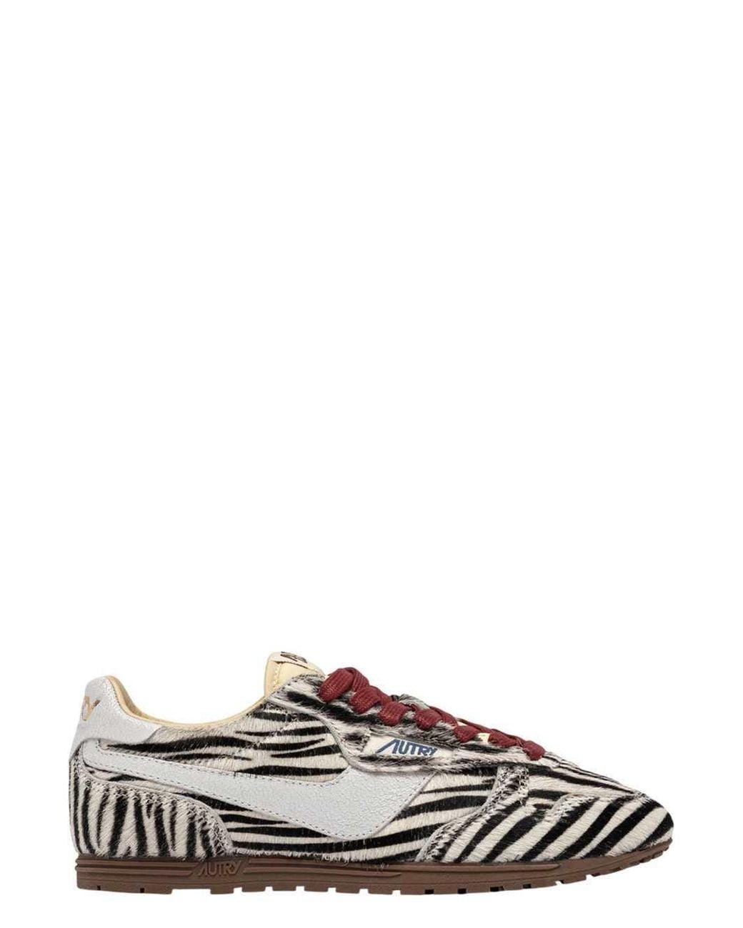 Autry White Windspin Low Wom Pz01 Pony/Crack Zebra