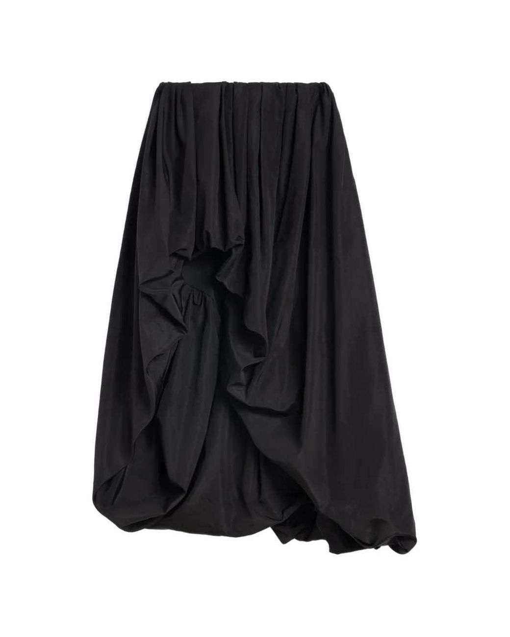 Jil Sander Black Lightweight Taffeta Skirt