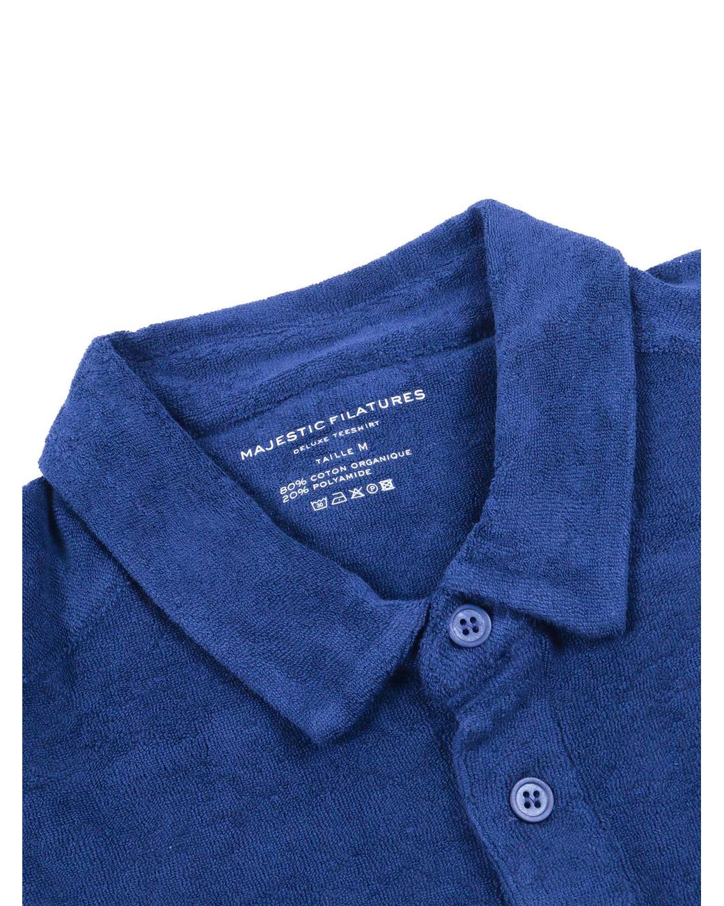 Filatures Du Lion Blue Shirt Organic Cotton Polyamide for men