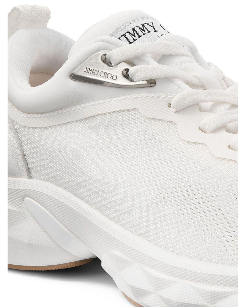 Jimmy Choo White Diamond Run Sports Shoes