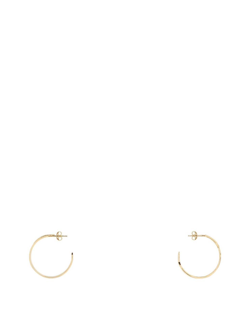 Givenchy White Metal Tape Earrings