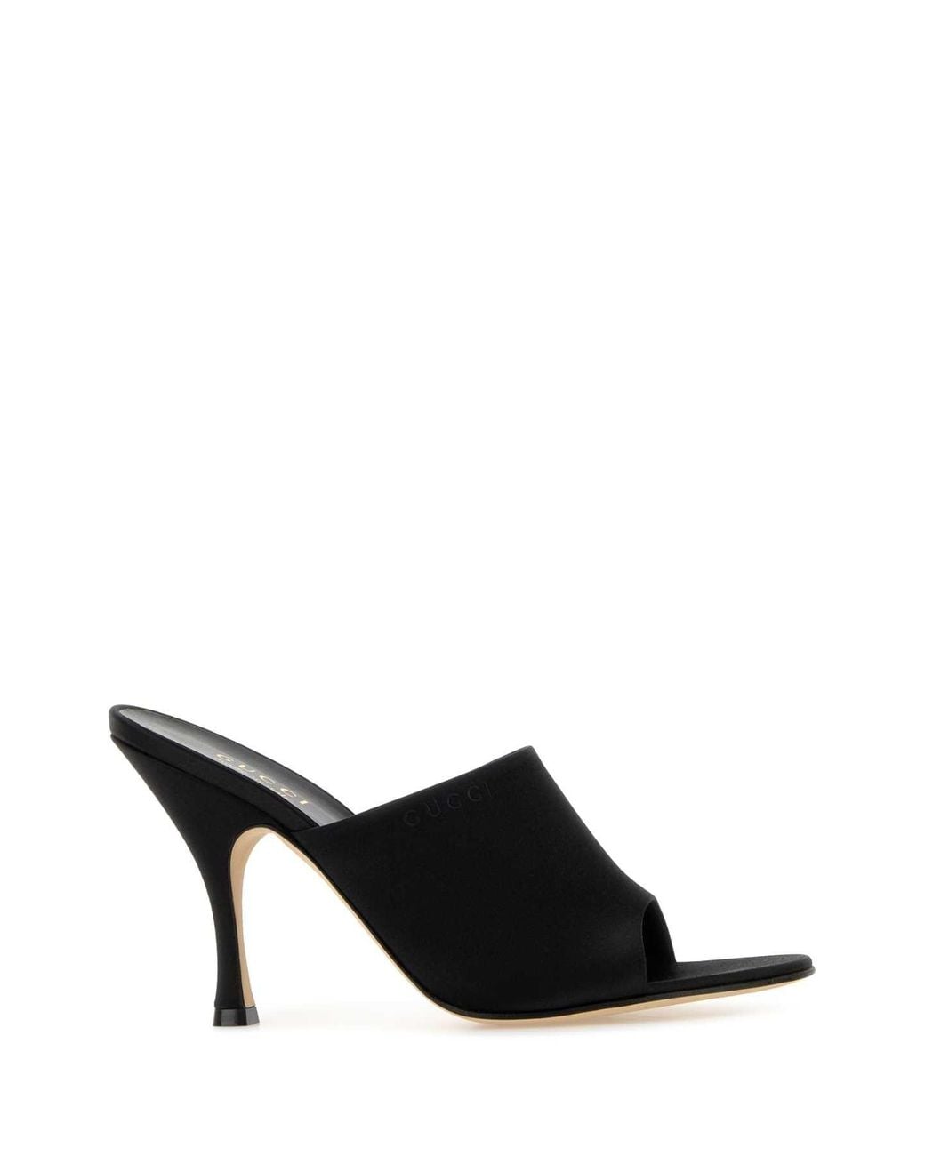 Gucci Black Satin Mules