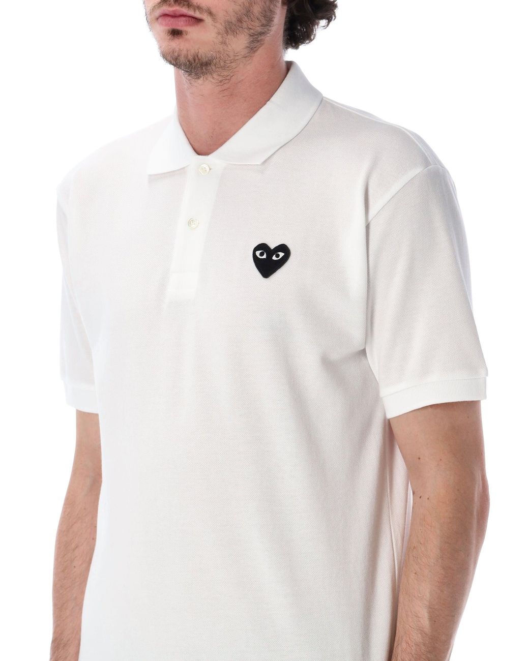 COMME DES GARÇONS PLAY White Heart Polo