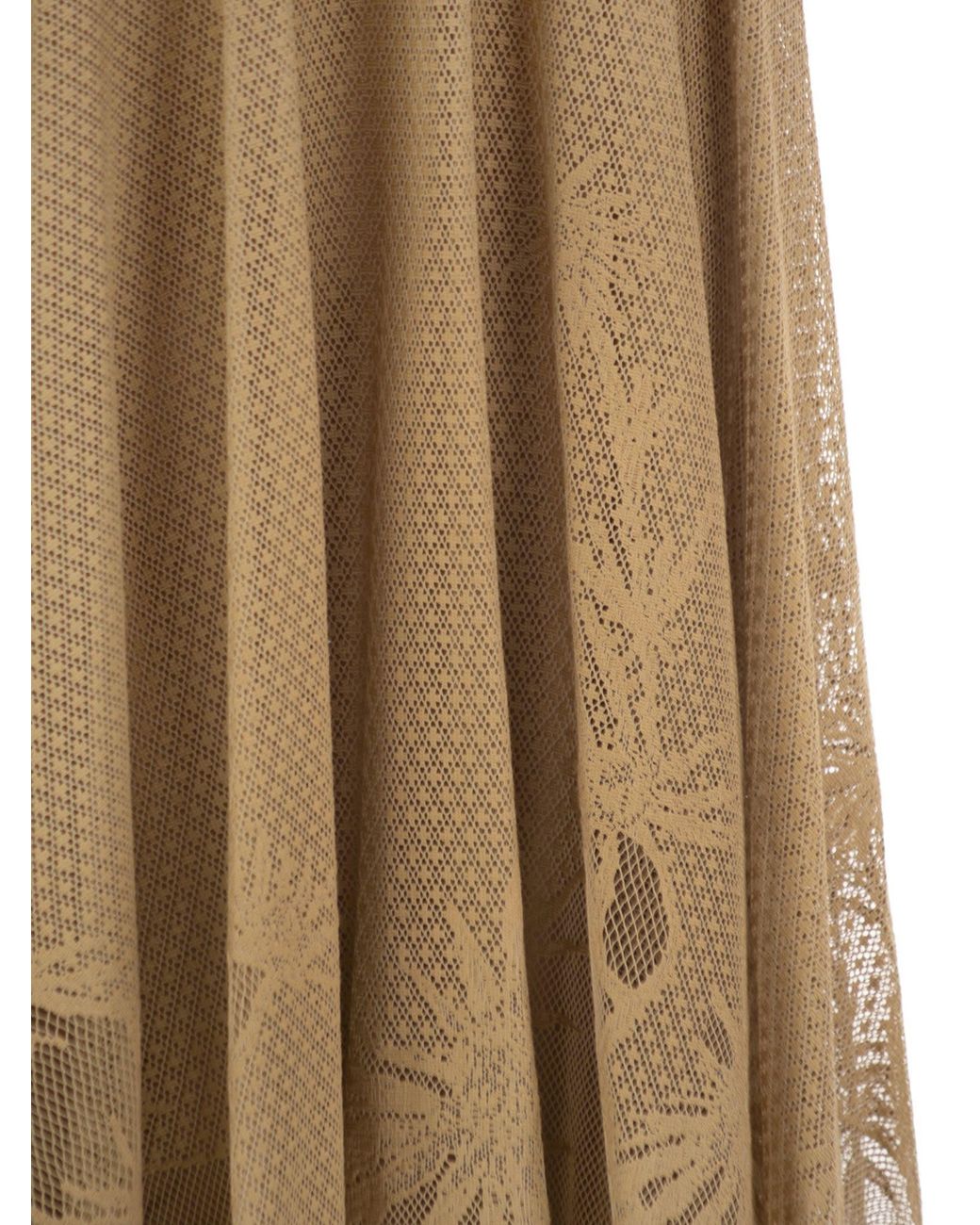 Fabiana Filippi Natural Floral Lace Midi Skirt With Removable Slip