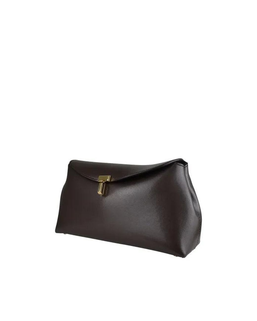 Totême Black T Lock Clutch