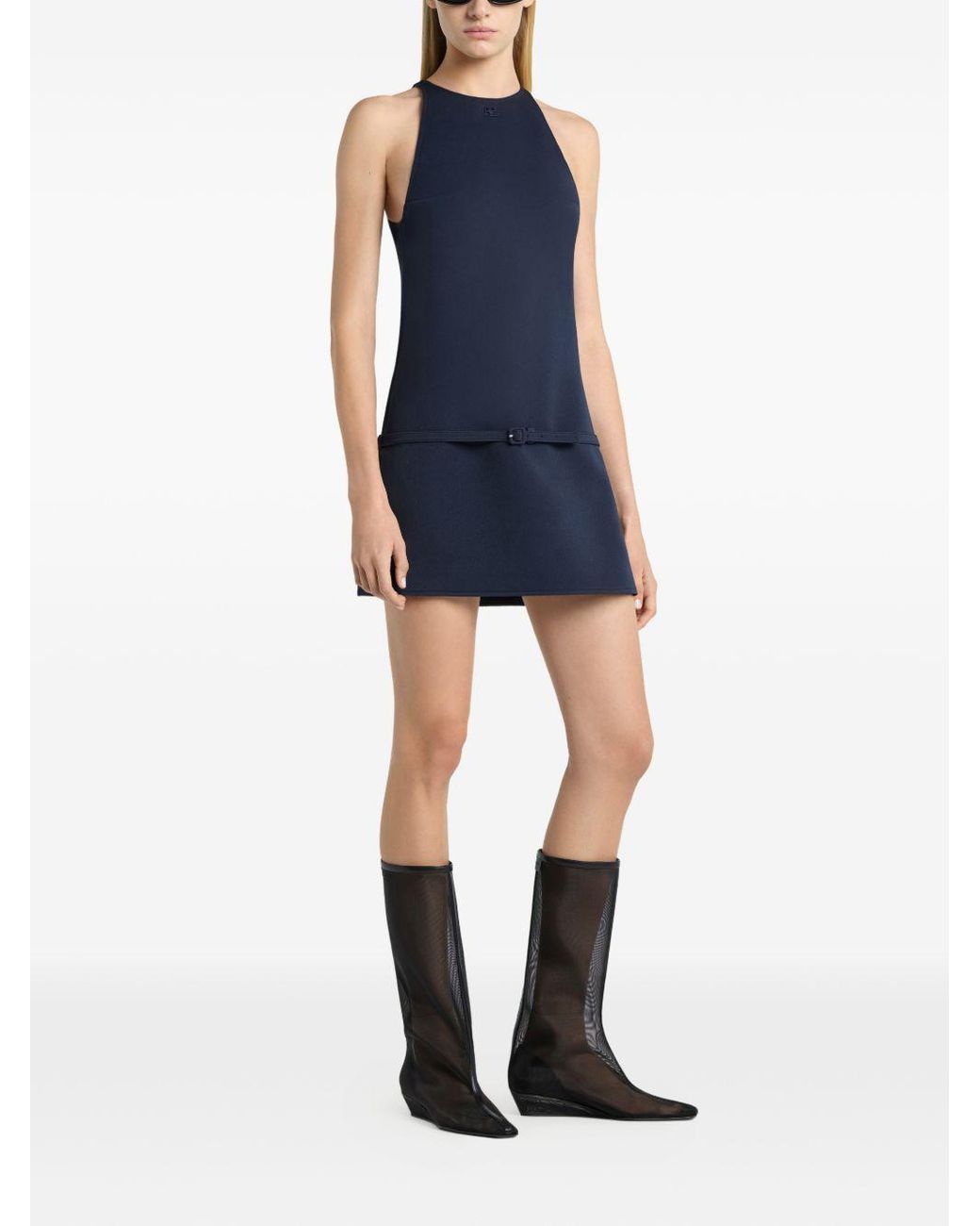 Courreges Blue A-Line Mini Dress