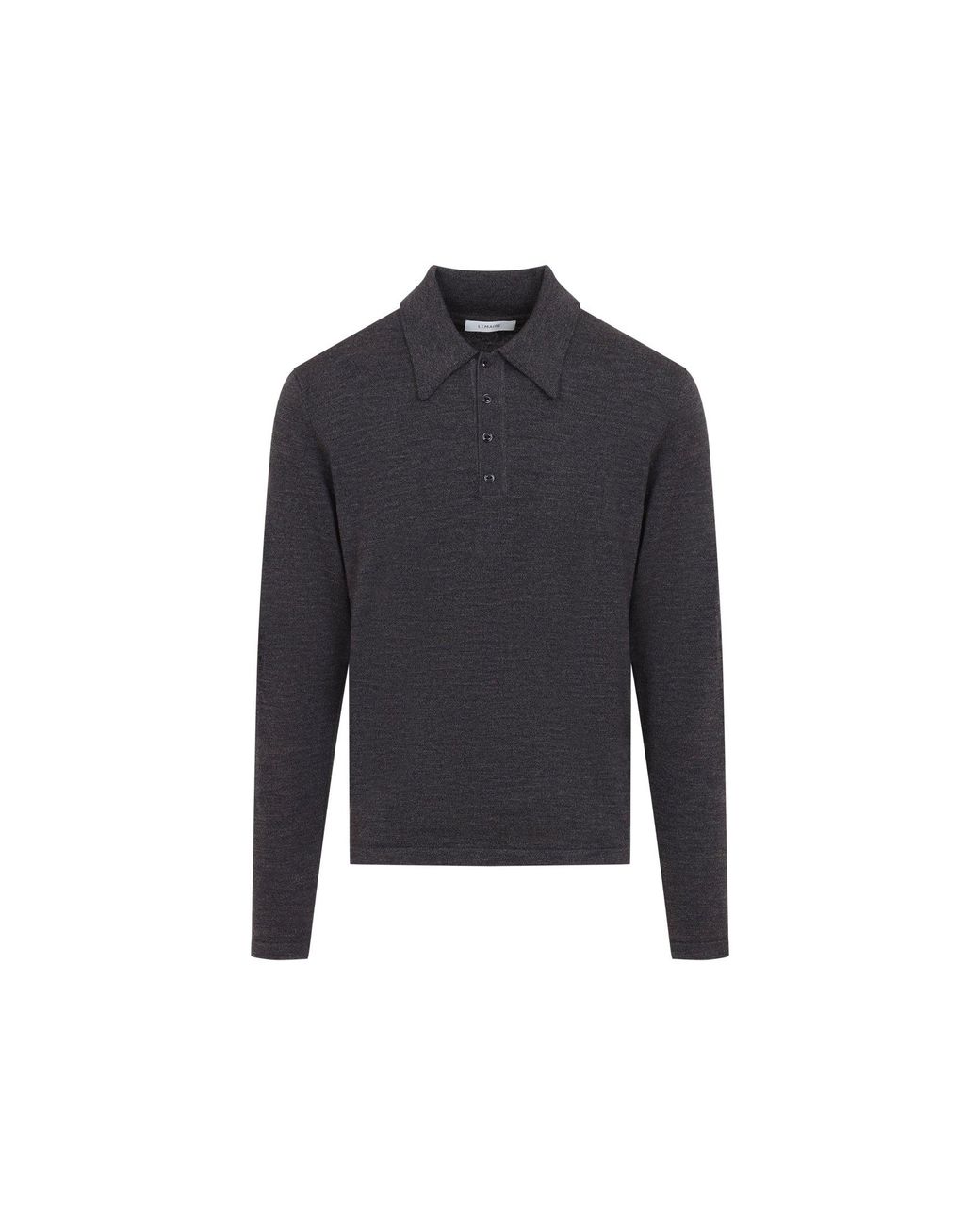 Lemaire Blue S Knitted Polo Sweater for men