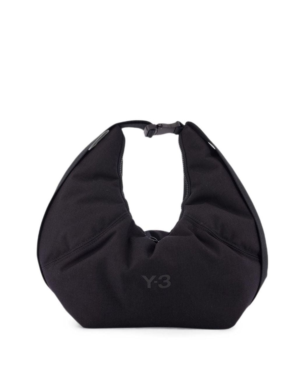 Y-3 Blue Logo Nylon Hobo Bag