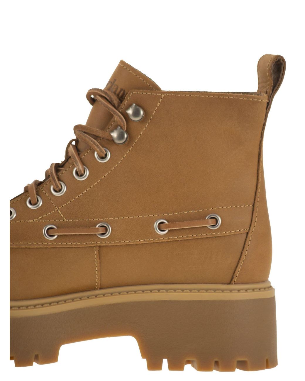 Timberland Stone Street Fringed Boot Met Platform in het Brown