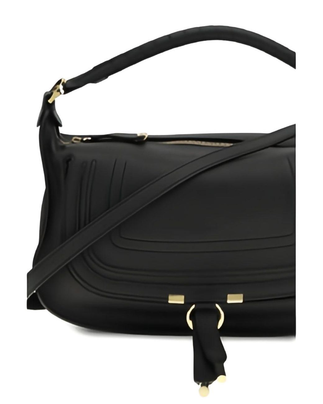 Chloé Black Marcie Leather Shoulder Bag