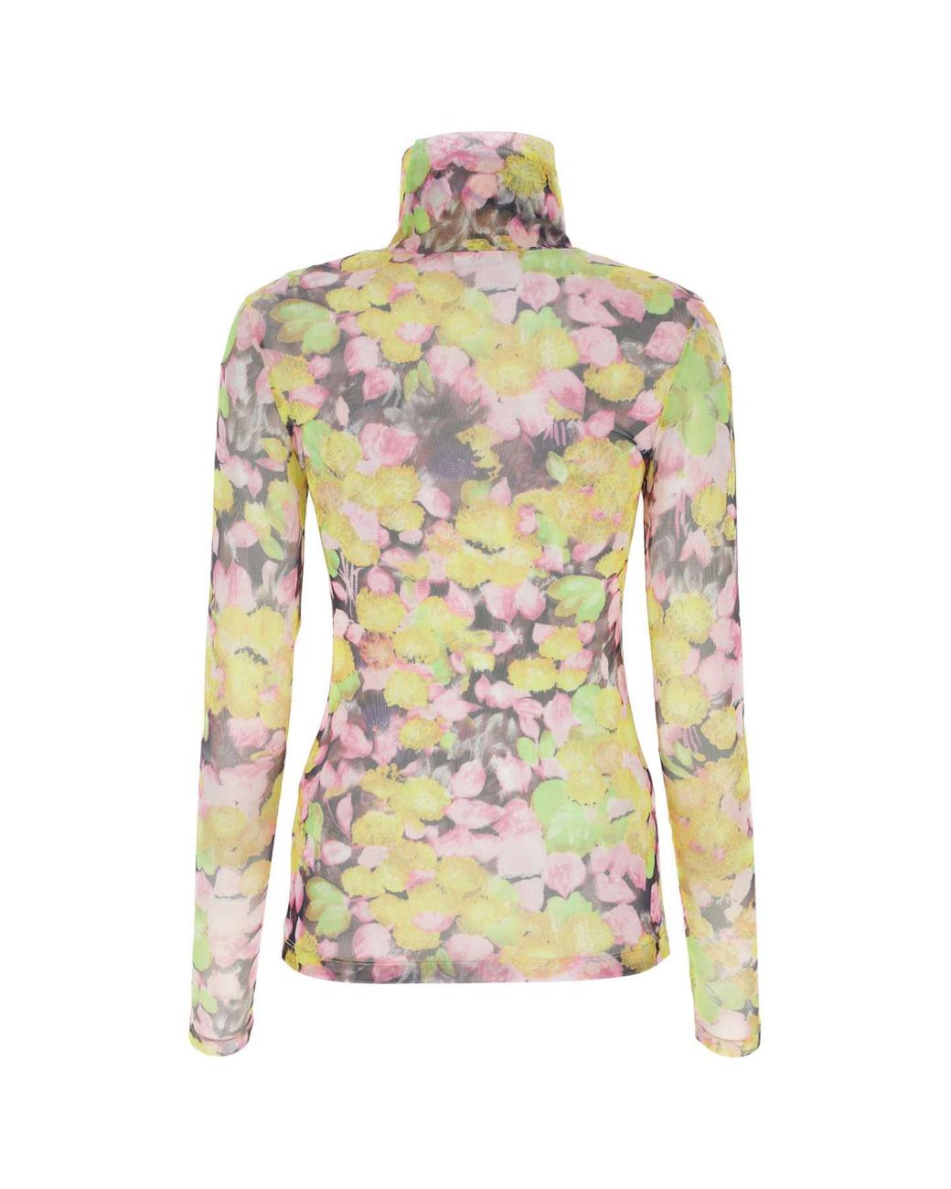 Dries Van Noten White Printed Mesh Top