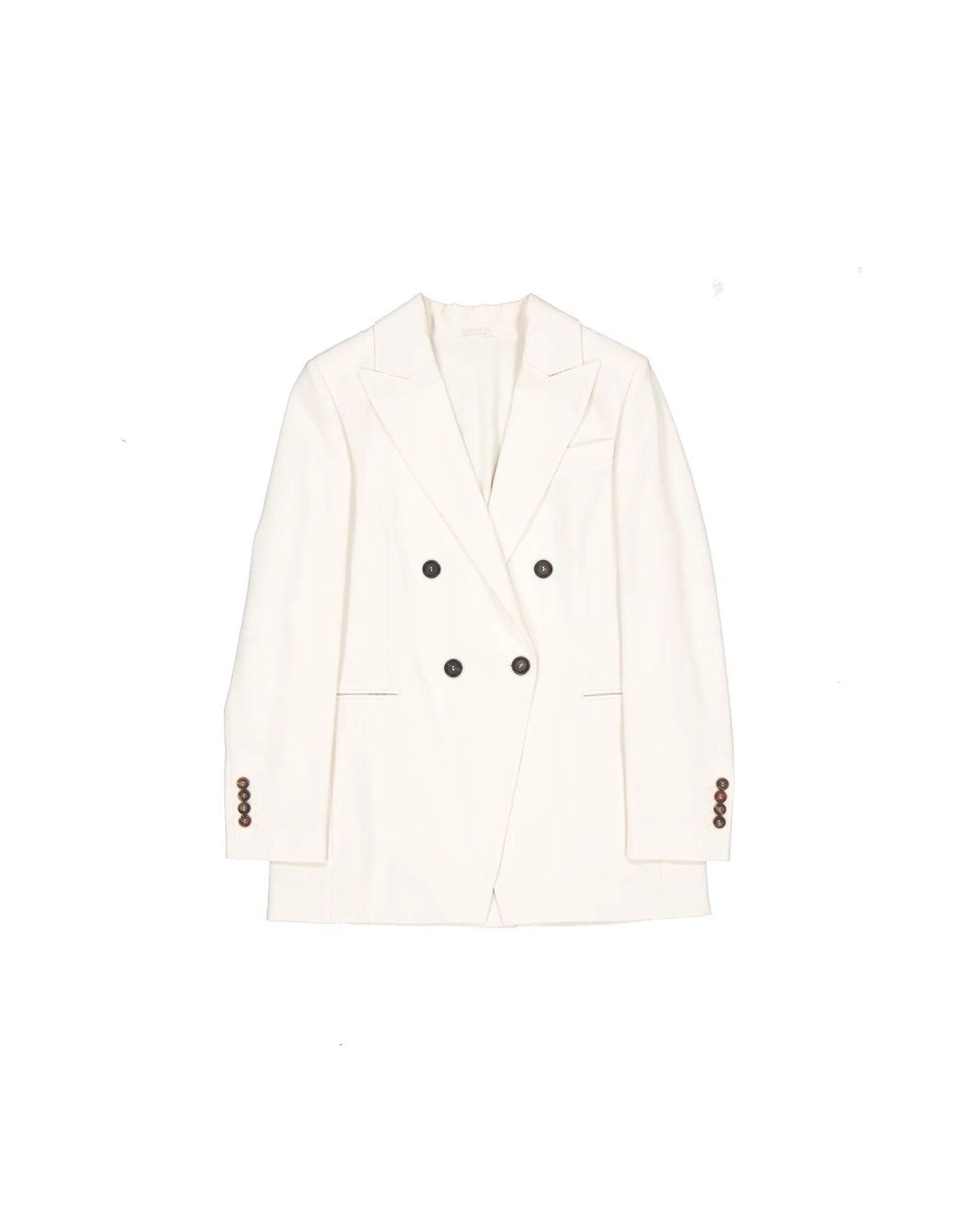 Brunello Cucinelli White Blazer Jacket