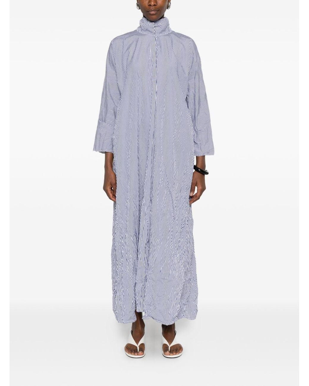 Daniela Gregis Purple Cotton Midi Dress