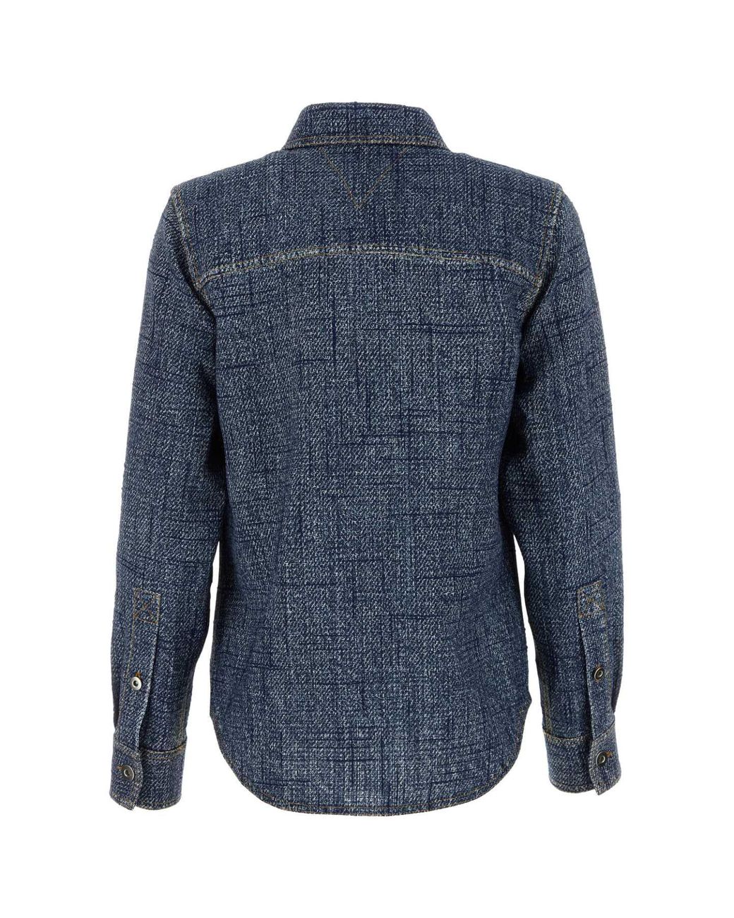 Bottega Veneta Blue Printed Viscose Blend Shirt