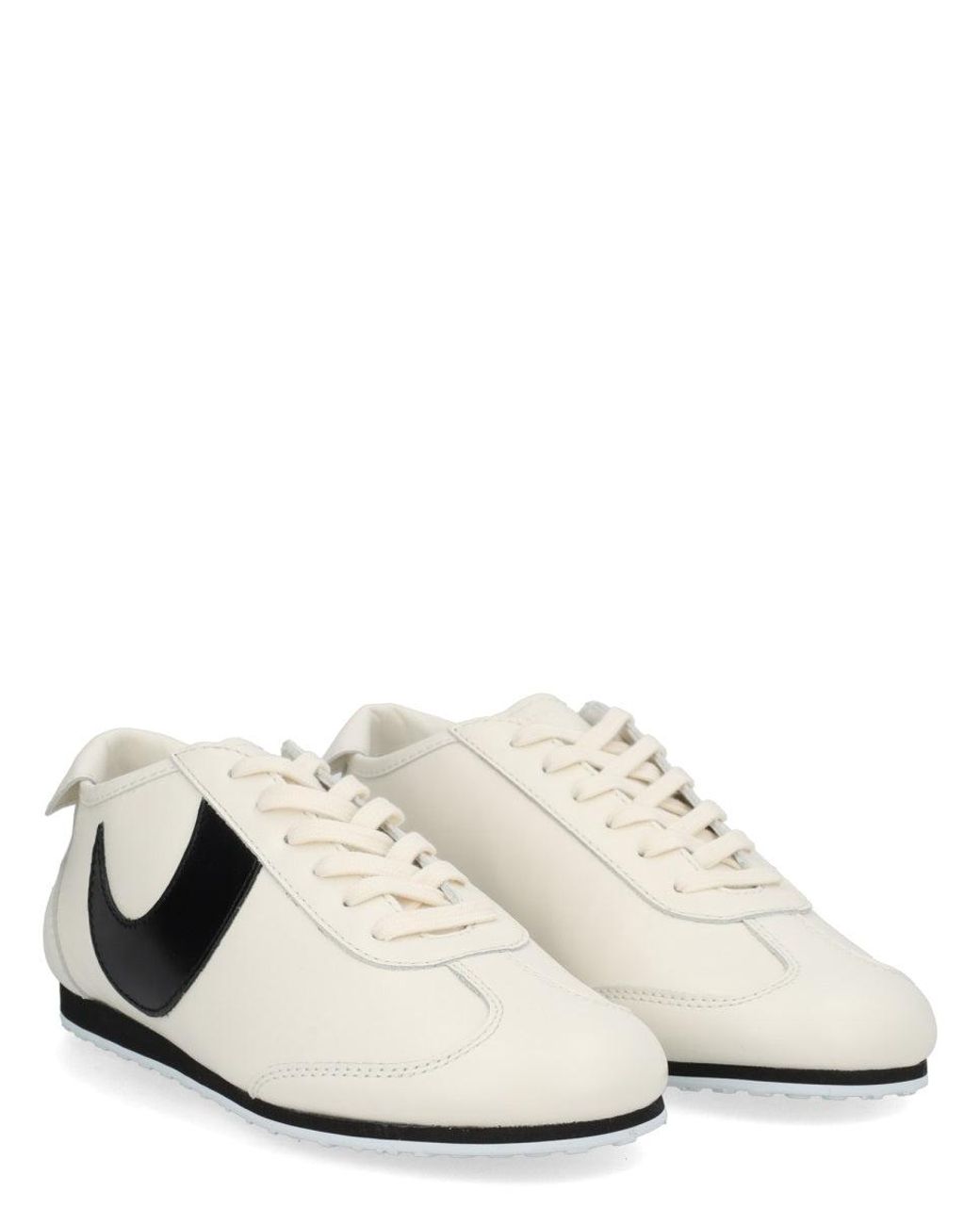 MARINE SERRE White Leather Sneaker