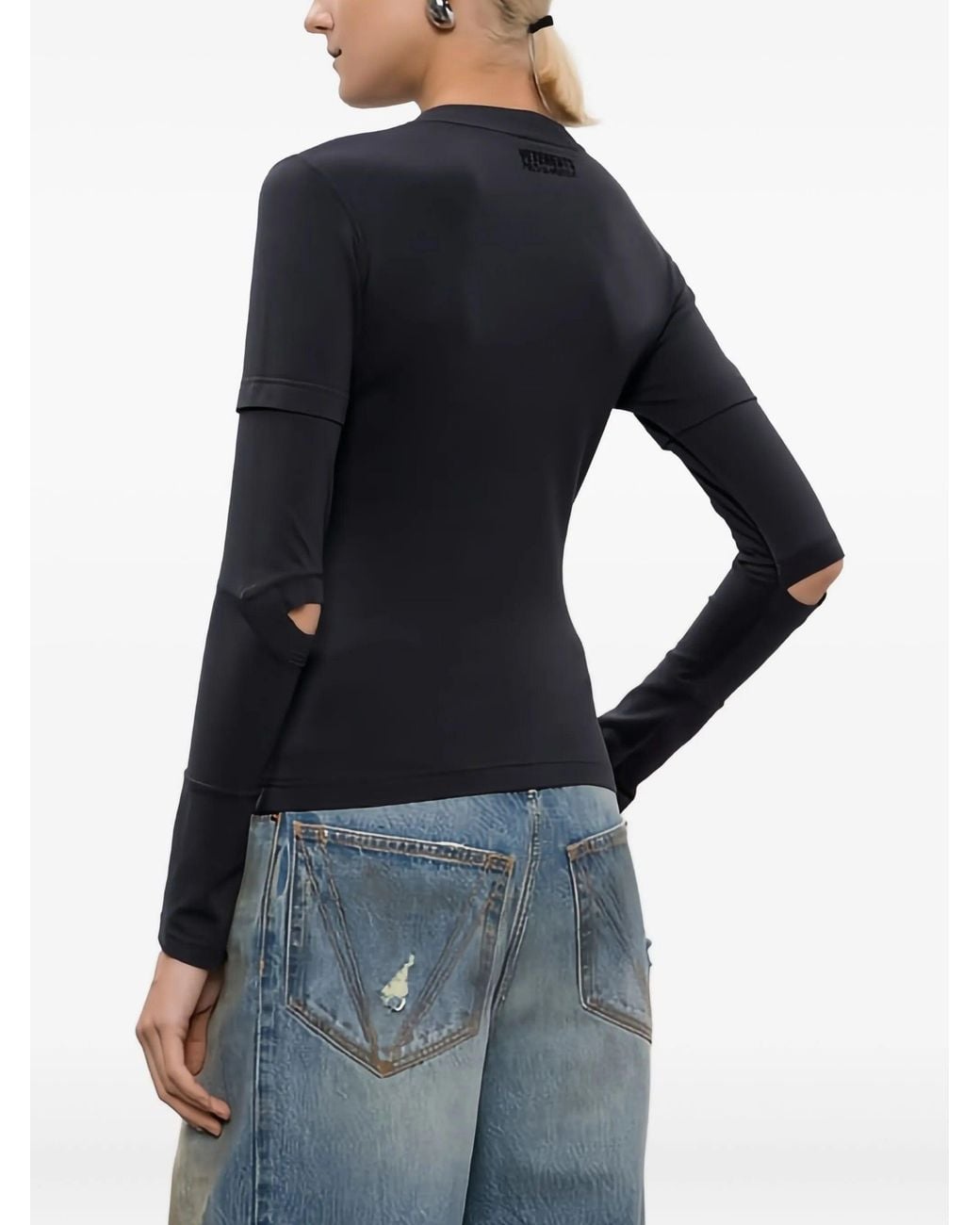 Vetements Black Logo Reworked Fitted Longsleeve