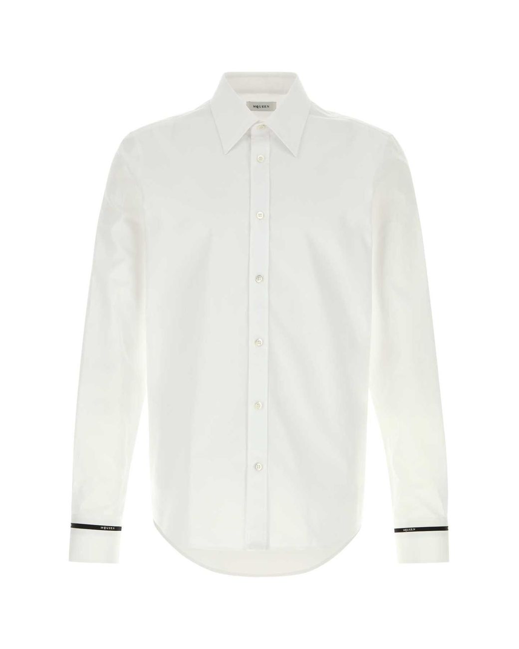 McQueen White Poplin Shirt for men