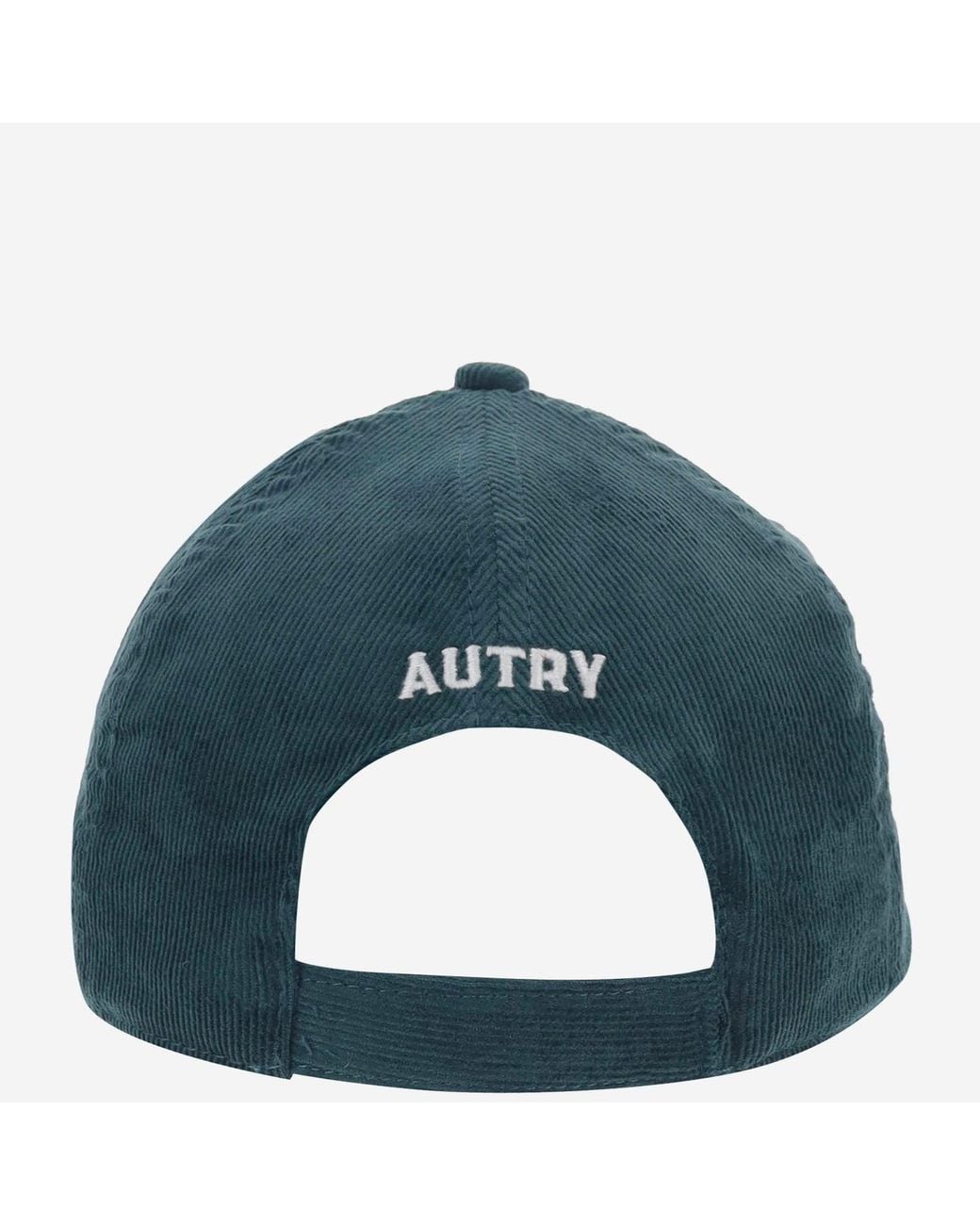Autry Blue Cotton Baseball Cap With Logo