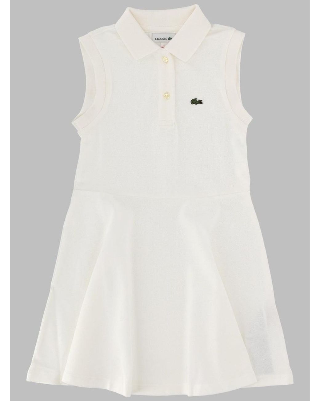 Lacoste White Lcg Pique Dress W8L