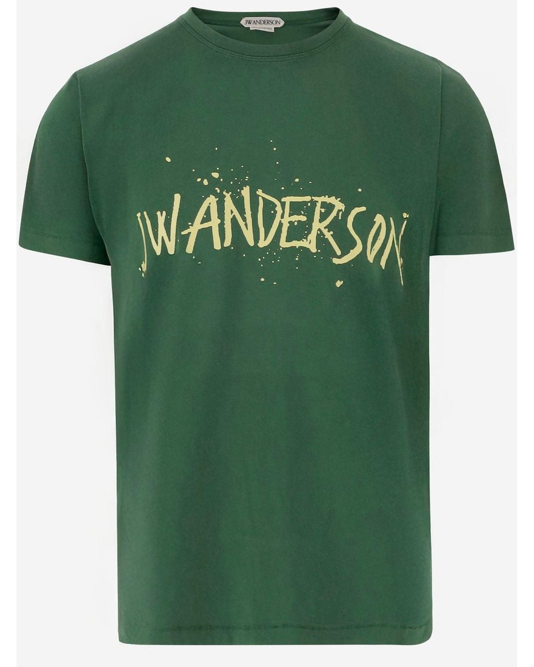J.W. Anderson Green Cotton T-Shirt With Logo T-Shirts for men