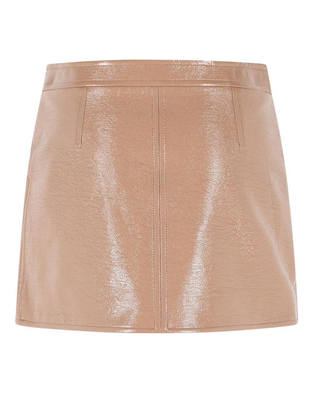 Courreges Natural 'Reedition' 'Bronzer' Vinyl Miniskirt