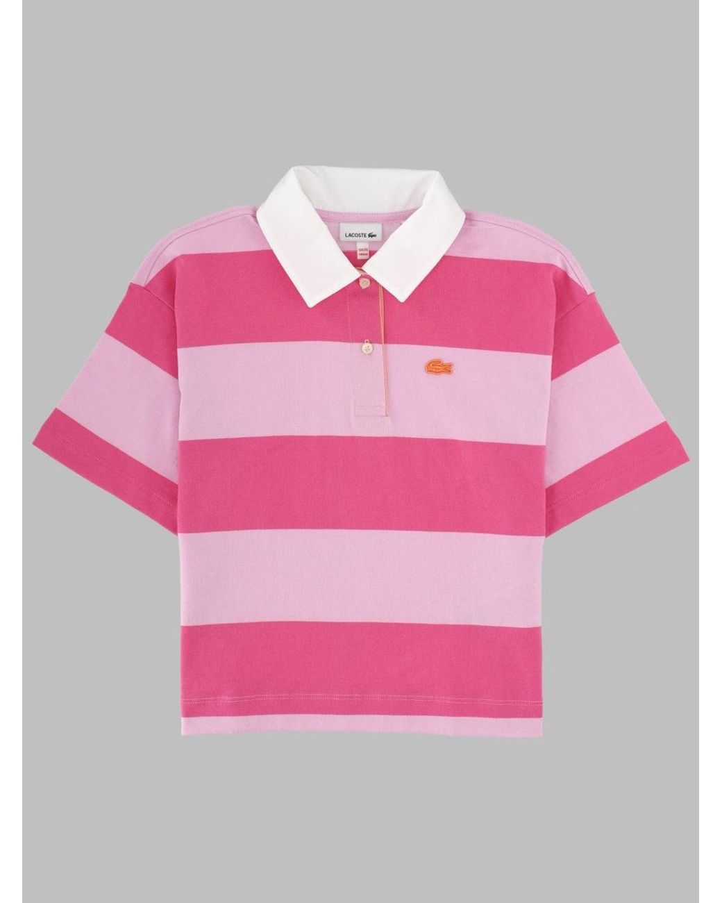 Lacoste Pink Polo "Stripe"