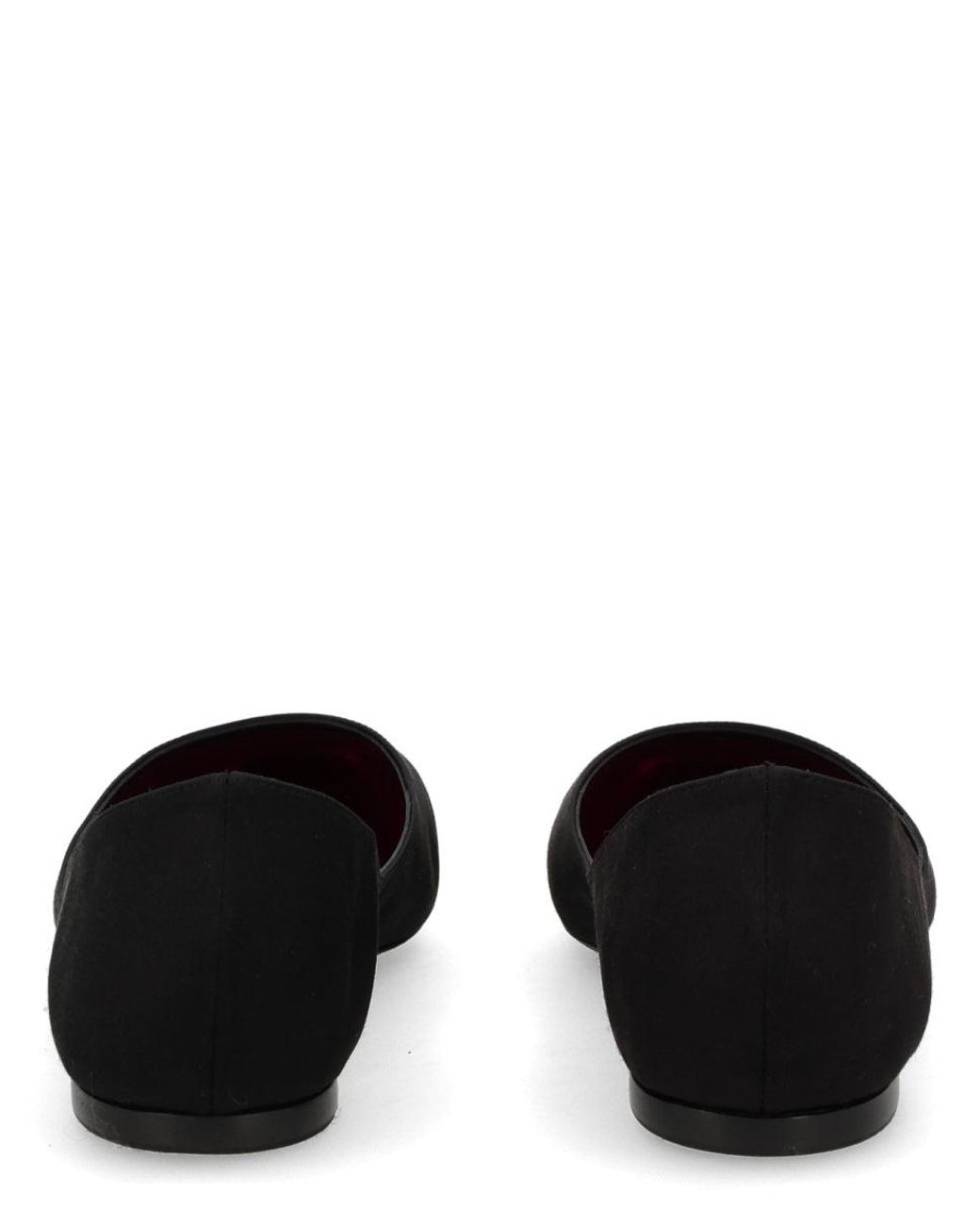 Saint Laurent Brown Solid Ballet Flats