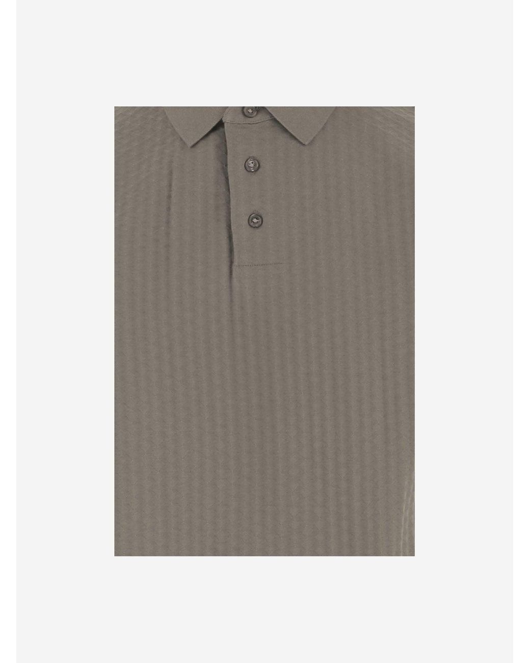 Emporio Armani Gray Cotton Polo Shirt