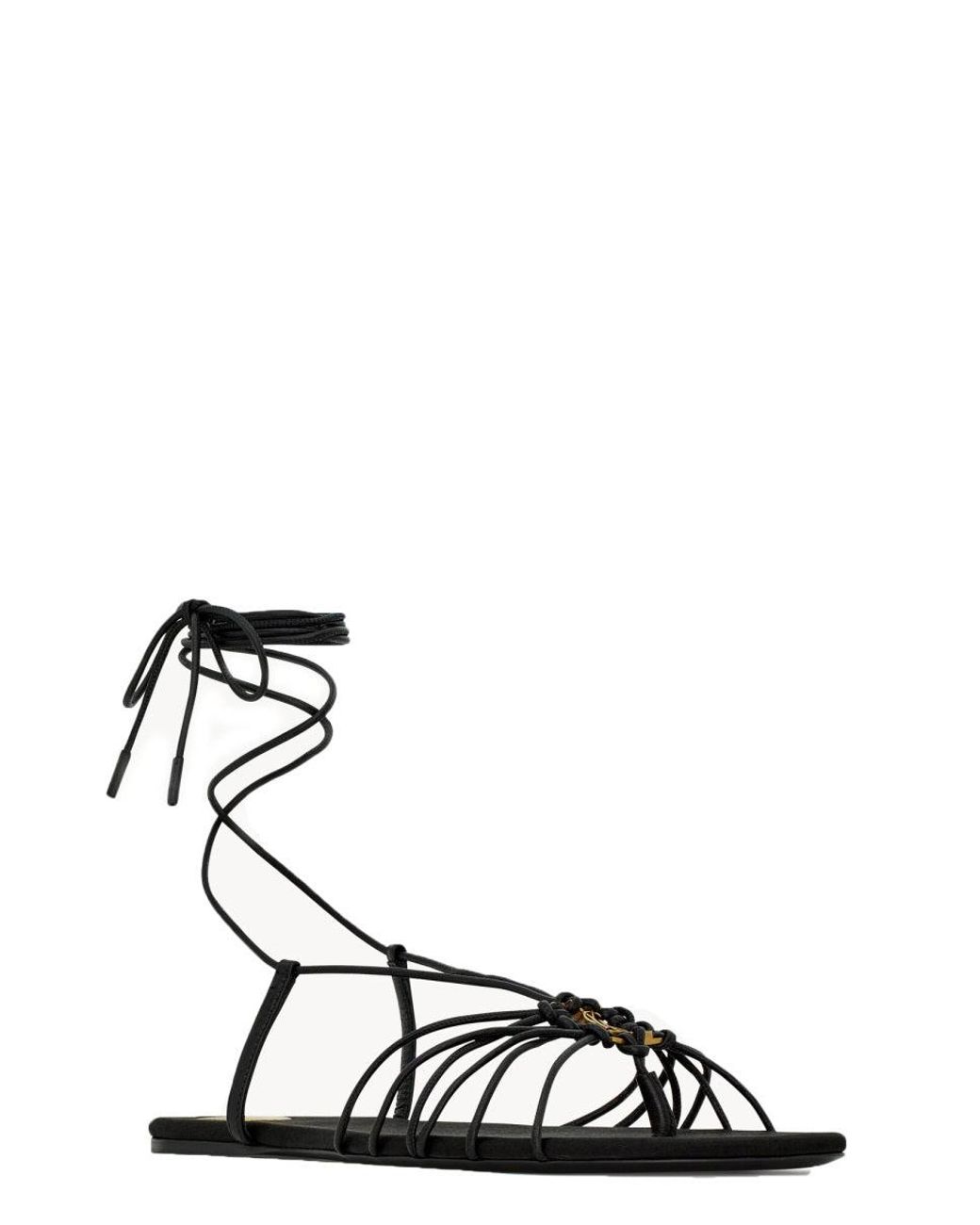 Saint Laurent White Sandals Babylone
