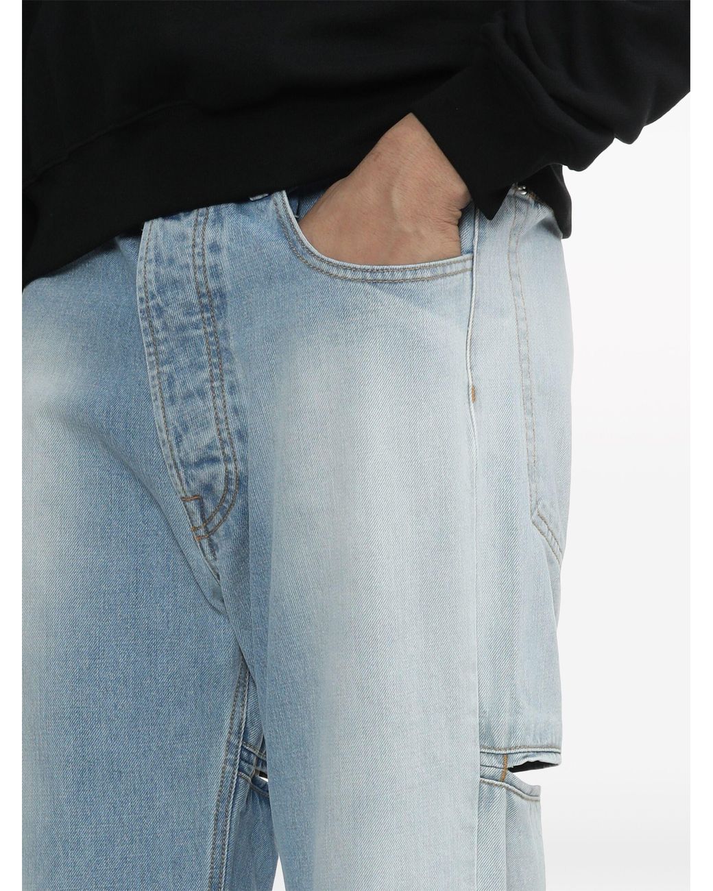 Random Identities Blue Back Slash Jeans Ran03P001 for men