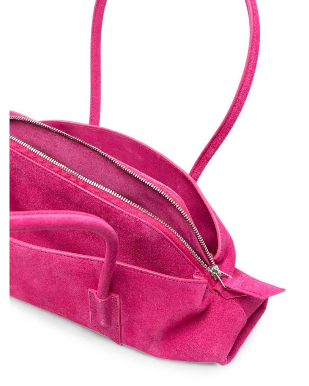 The Attico Pink La Passeggiata Small Leather Shoulder Bag