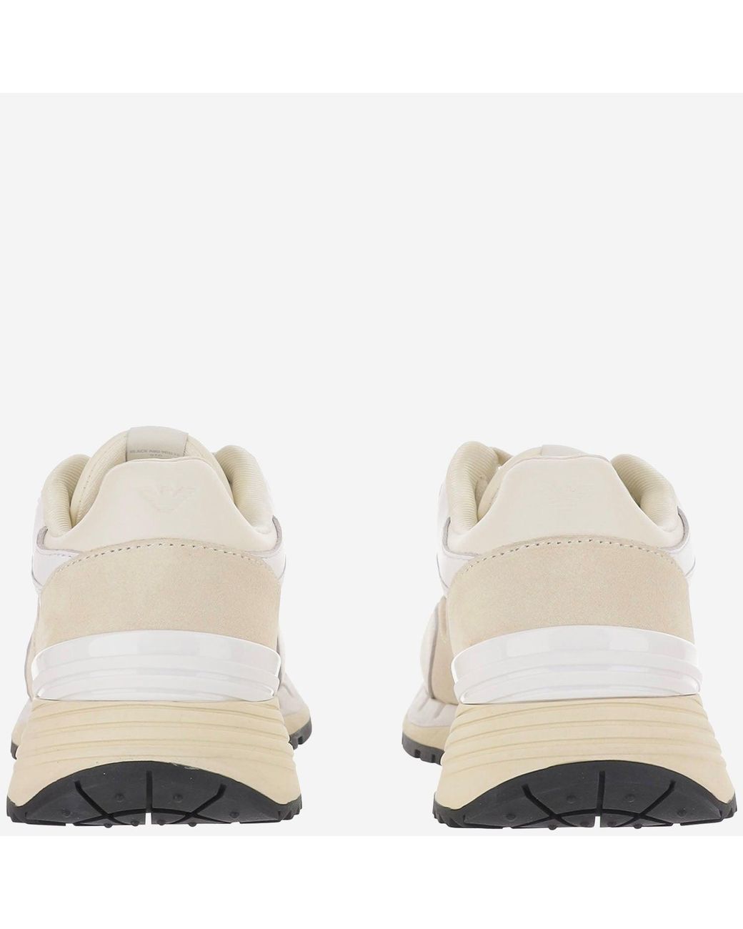 EA7 White Leather Sneakers With Logo