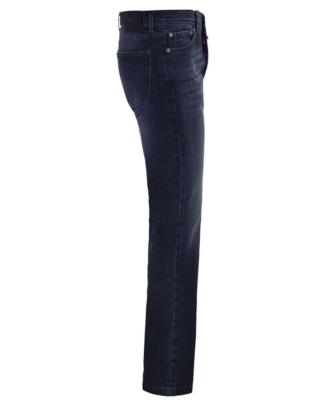 Kiton Blue Five-Pocket Stretch Denim Jeans