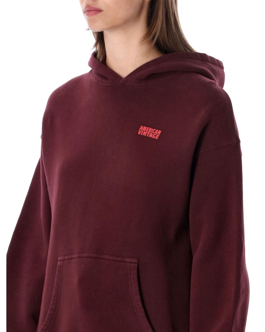 American Vintage Red Izubird Hoodie