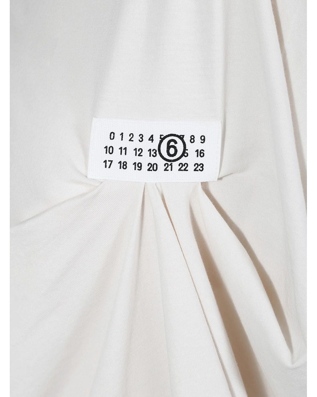 MM6 by Maison Margiela White Short Sleeved Top