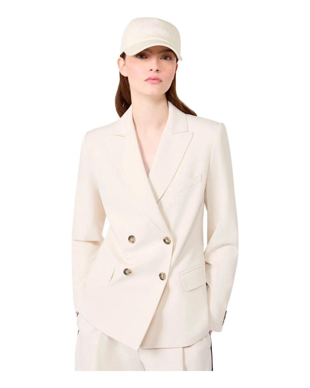 Weekend by Maxmara Natural Colibrí Double Breasted Blazer
