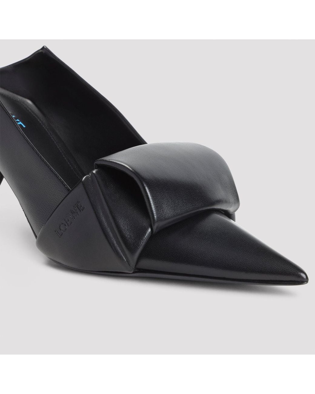 Loewe Black Origami Flap Back Pumps